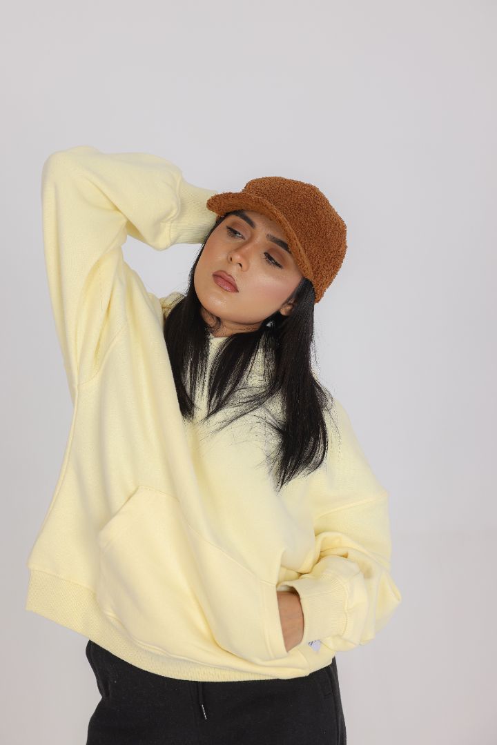 OVERSIZED SOFT YELLOW HOOD