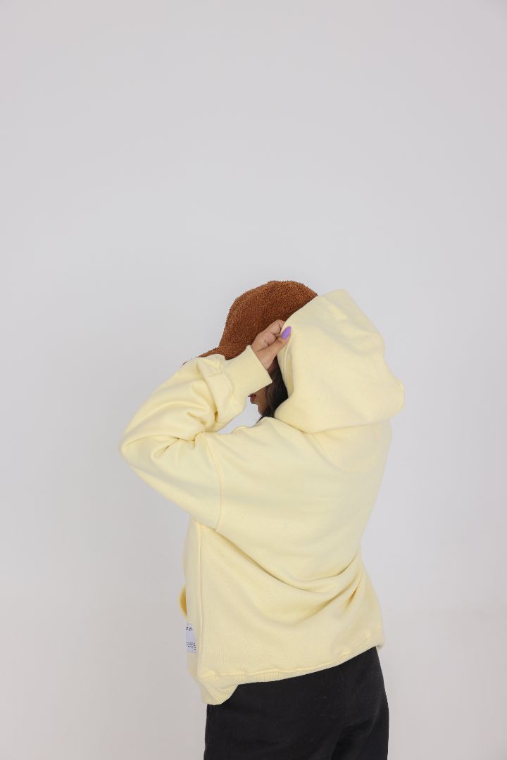 SOFT YELLOW OVERSIZED HOODIE