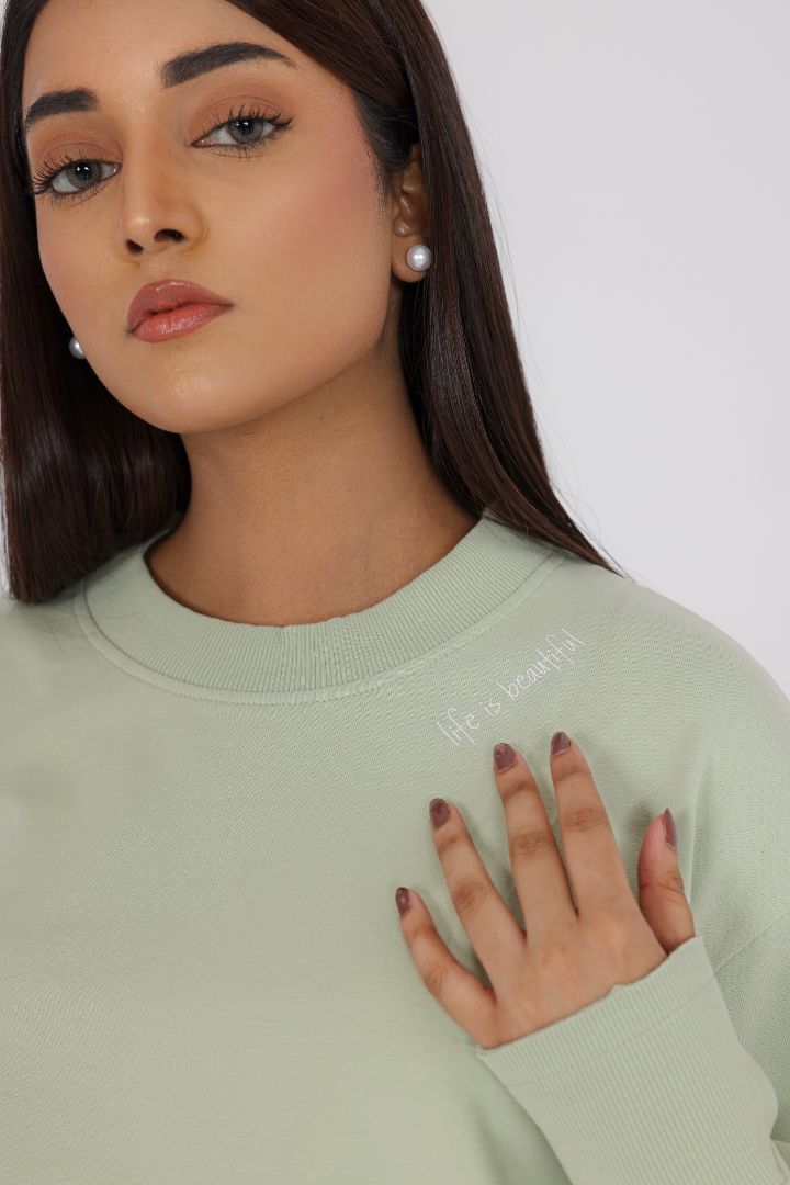 TEAL GREEN SWEAT SHIRT