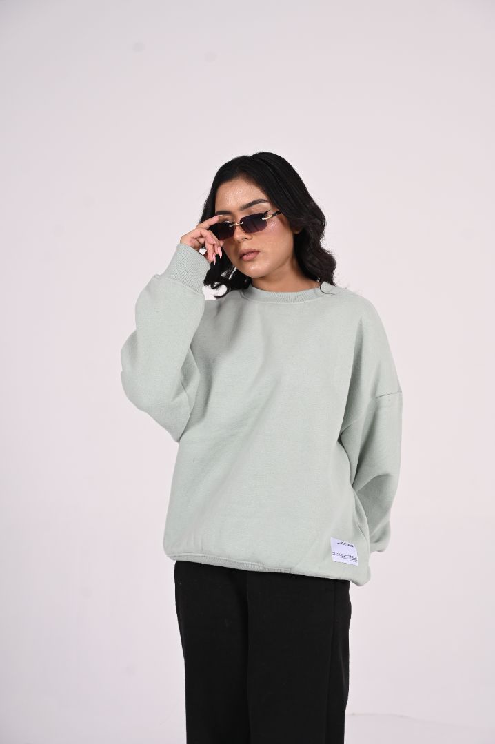 OVERSIZED MINT GREEN SWEAT SHIRT