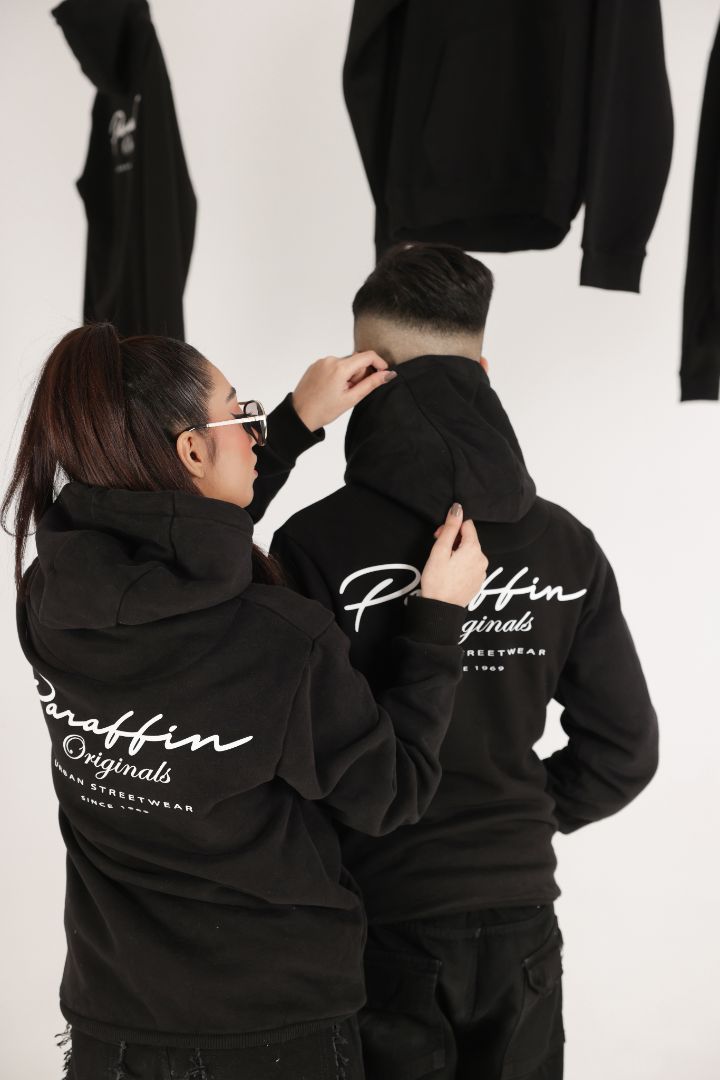 BLACK PARAFFIN HOODIE