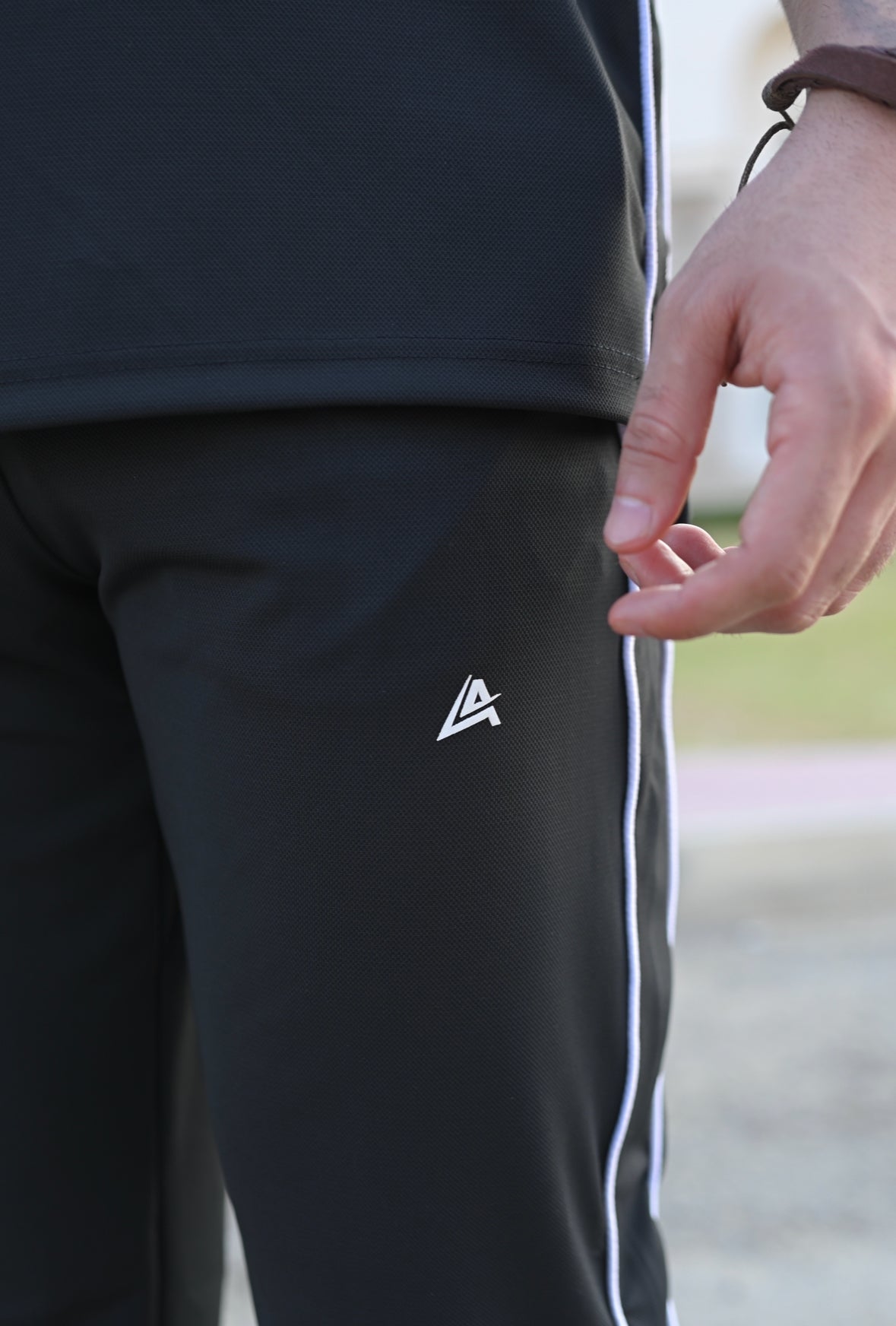 Black Men's Polo Tracksuit