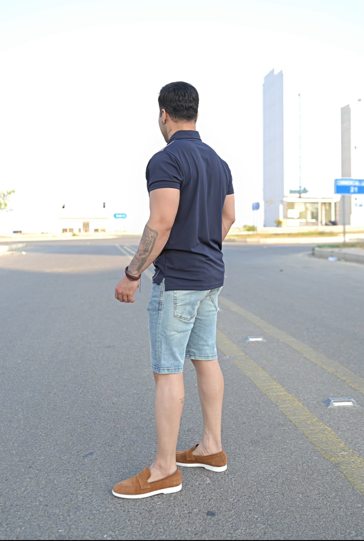LT BLUE DENIM SHORTS