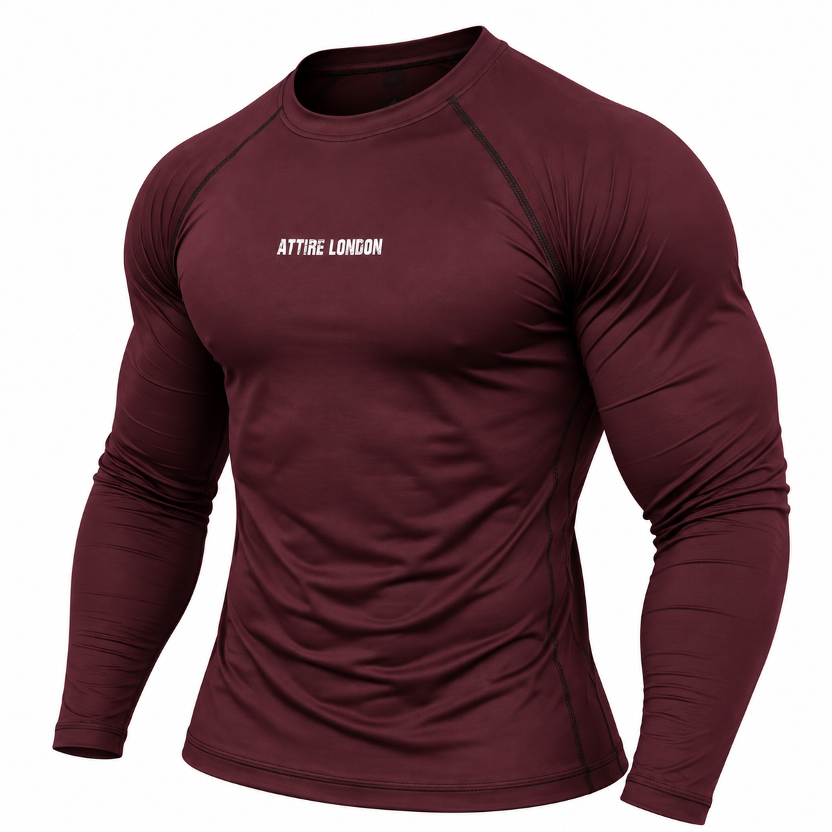 MEN'S BURGUNDY COMPRESSION TEE