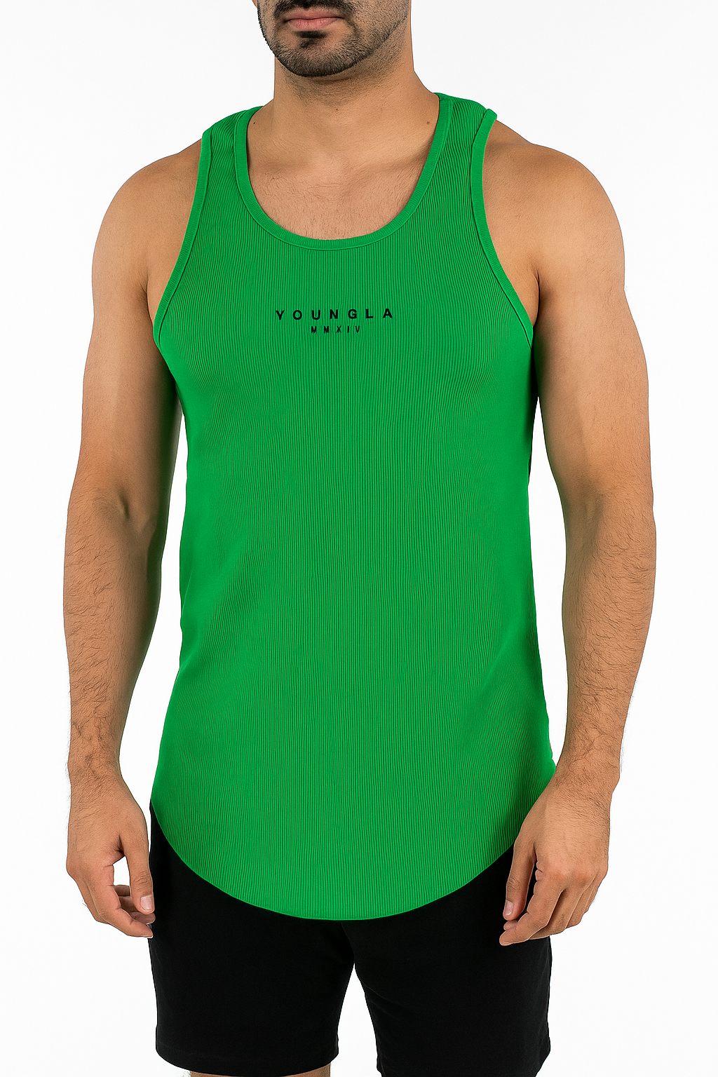 Men's Ribbed Vest - Green