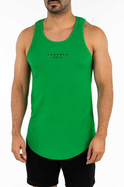 Men's Ribbed Vest - Green