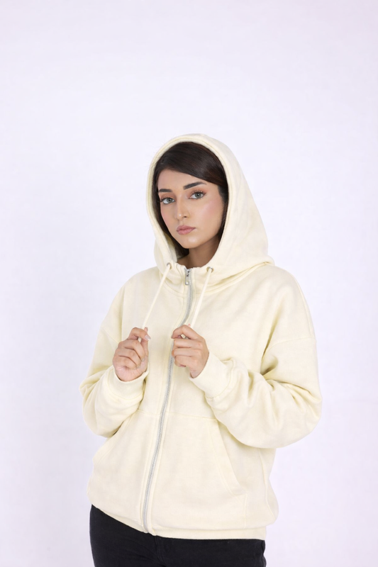 NUDE ZIP-UP HOODIE