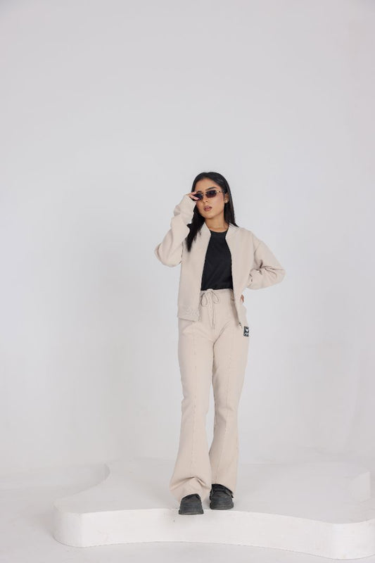 BEIGE STONE  WOMENS TRACK SUIT