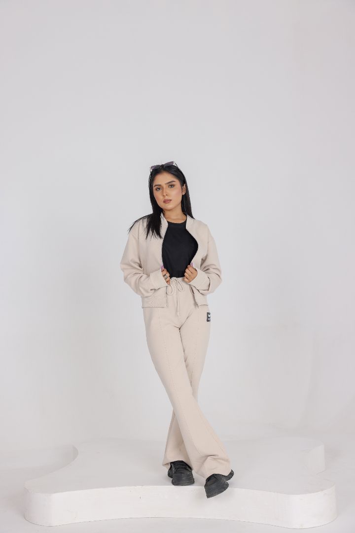 BEIGE STONE  WOMENS TRACK SUIT
