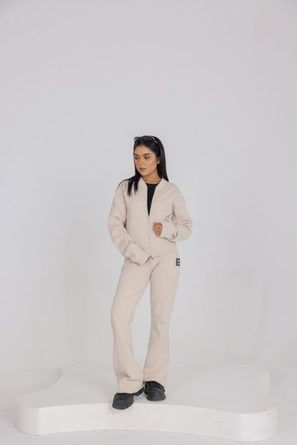 BEIGE STONE  WOMENS TRACK SUIT