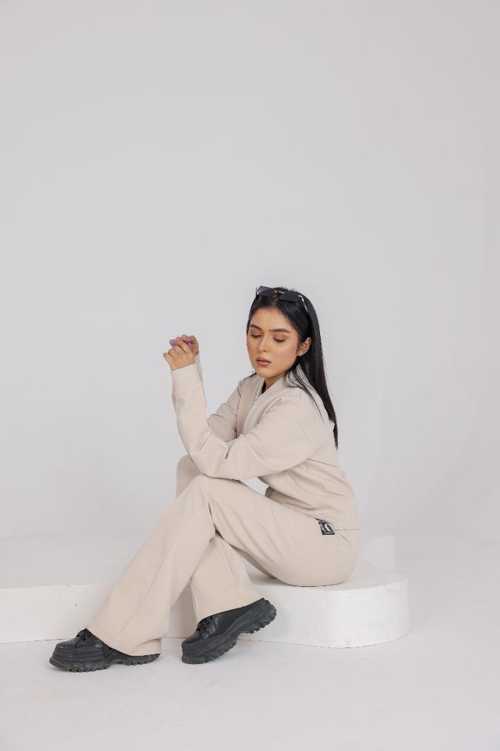 BEIGE STONE  WOMENS TRACK SUIT