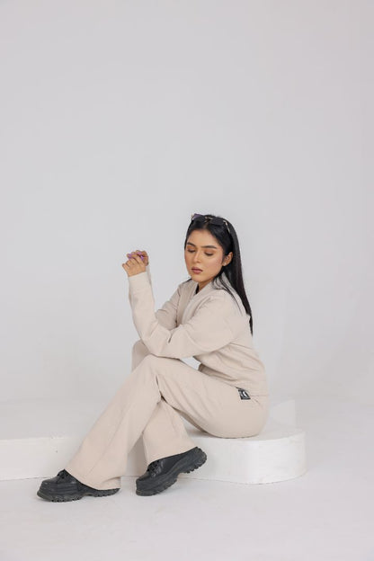 BEIGE STONE  WOMENS TRACK SUIT