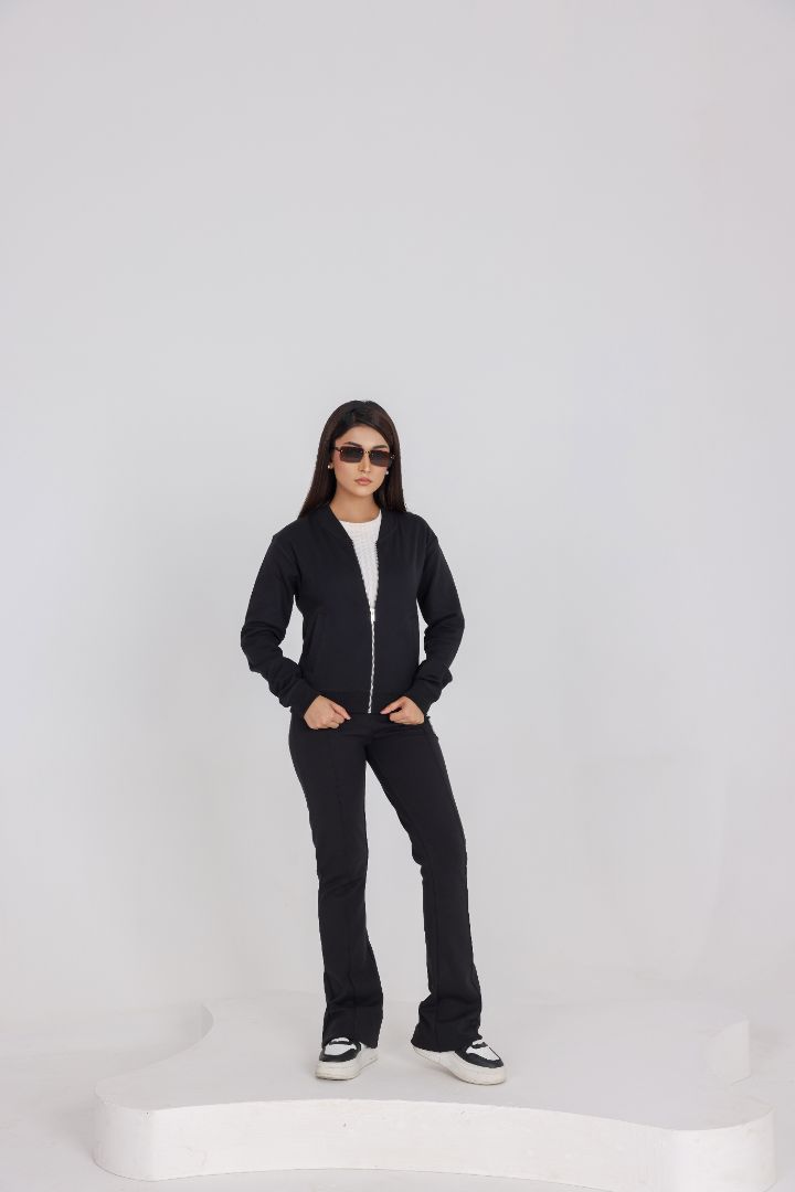 BLACK WOMENS TRACK SUIT