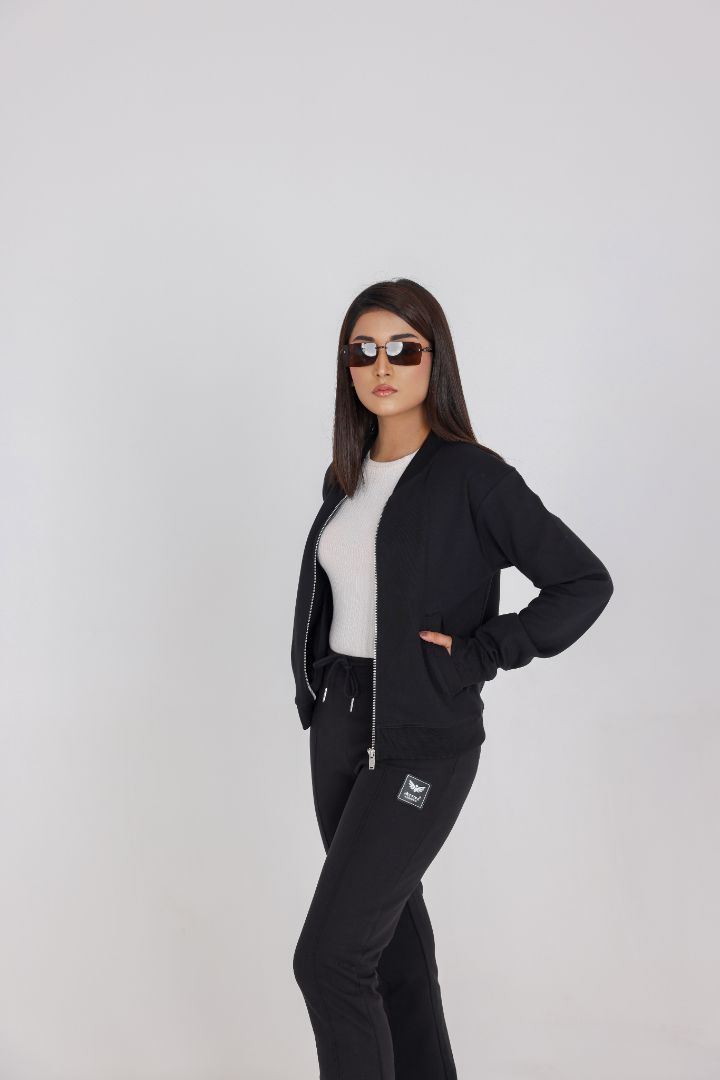 BLACK WOMENS TRACK SUIT
