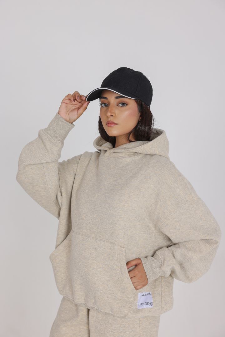 BEIGE OVERSIZED HOODIE