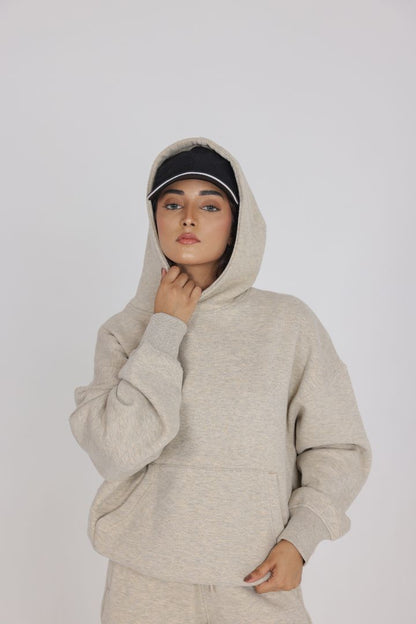 BEIGE OVERSIZED HOODIE