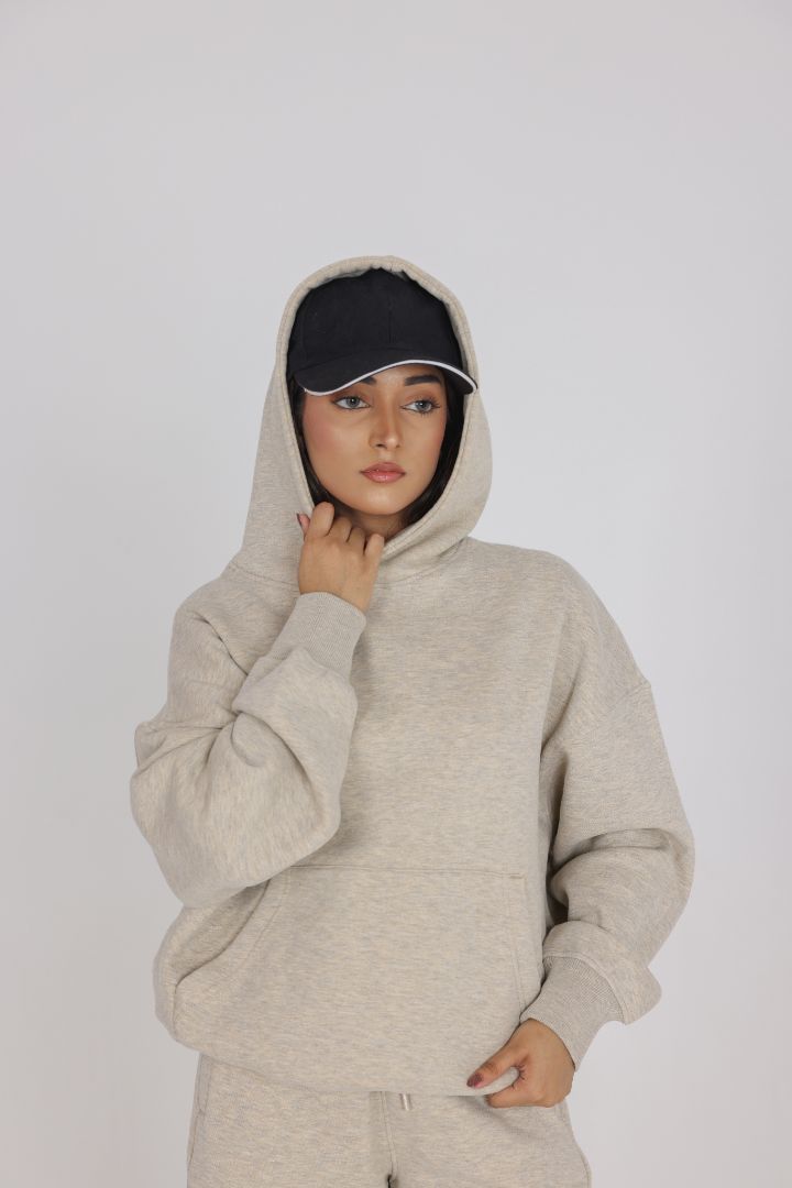 BEIGE OVERSIZED HOODIE