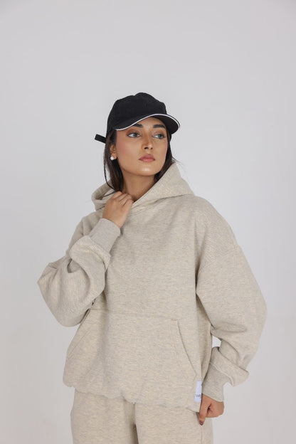 BEIGE OVERSIZED HOODIE
