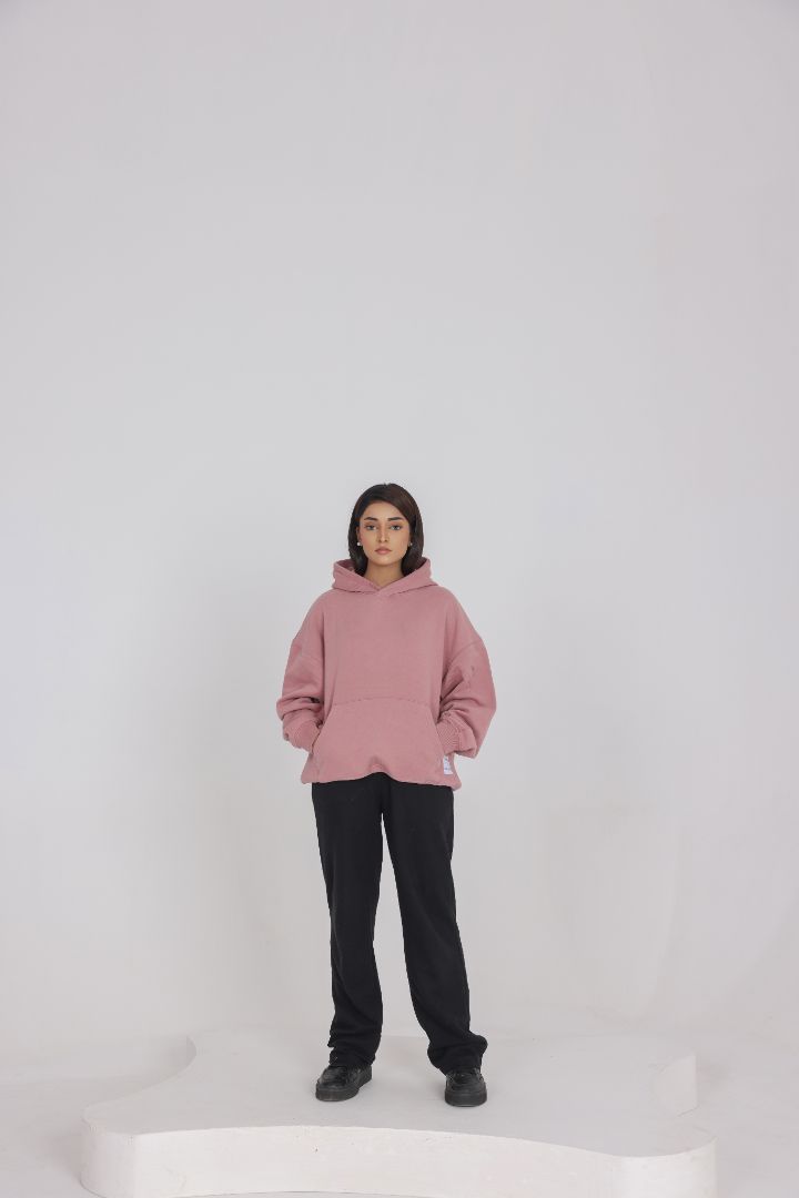 MAUVE PINK OVERSIZED HOODIE