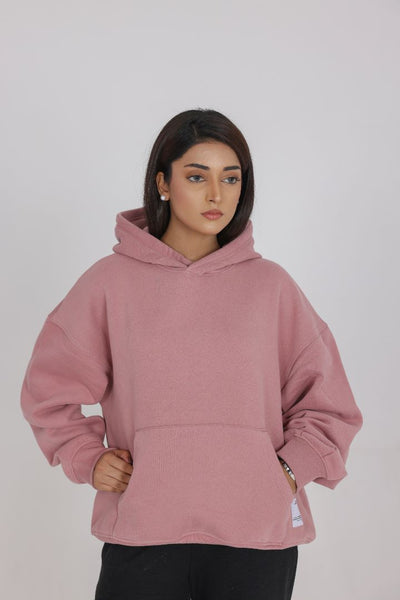 OVERSIZED MAUVE PINK HOOD