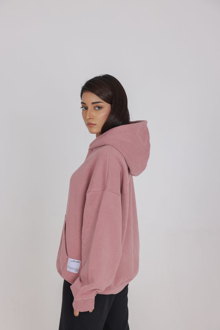 OVERSIZED MAUVE PINK HOOD