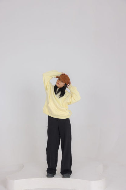 SOFT YELLOW OVERSIZED HOODIE