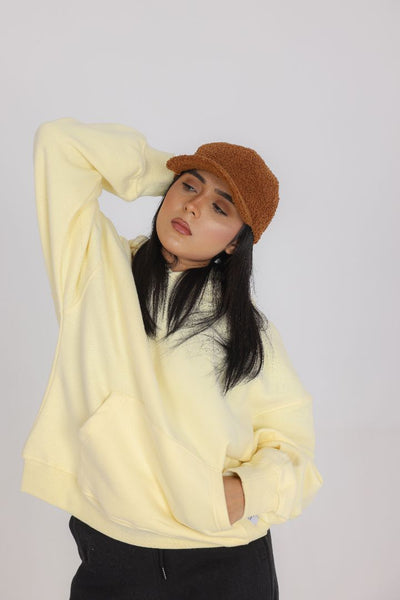 OVERSIZED SOFT YELLOW HOOD