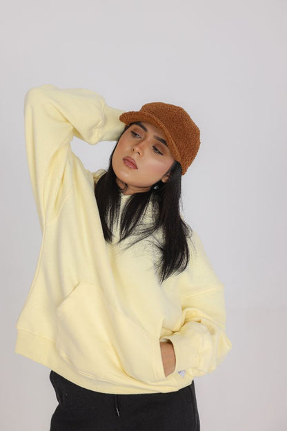 SOFT YELLOW OVERSIZED HOODIE