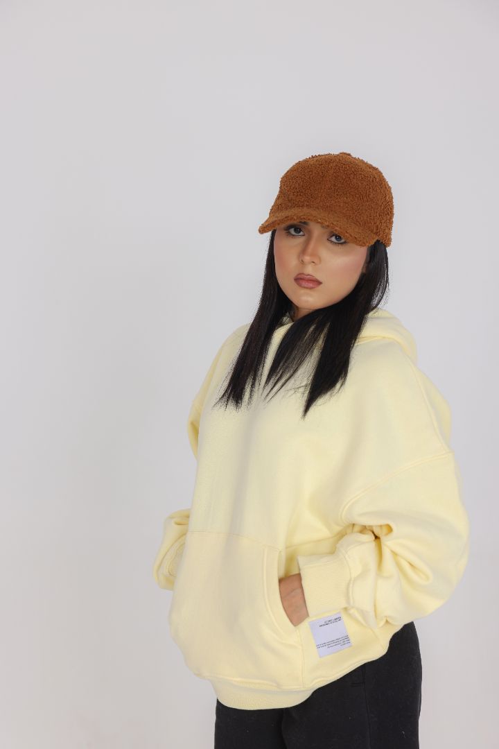 SOFT YELLOW OVERSIZED HOODIE