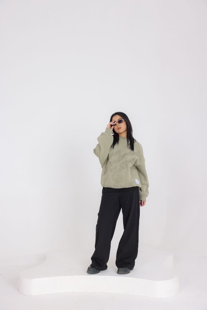 OLIVE GREEN SWEAT SHIRT