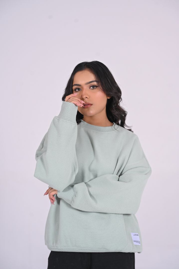 OVERSIZED MINT GREEN SWEAT SHIRT