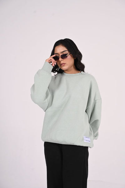 OVERSIZED MINT GREEN SWEAT SHIRT