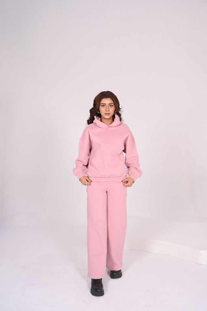 OVER SIZED SOFT PINK TRACKSUIT SET