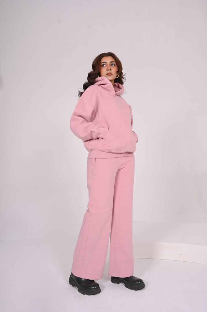 OVER SIZED SOFT PINK TRACKSUIT SET