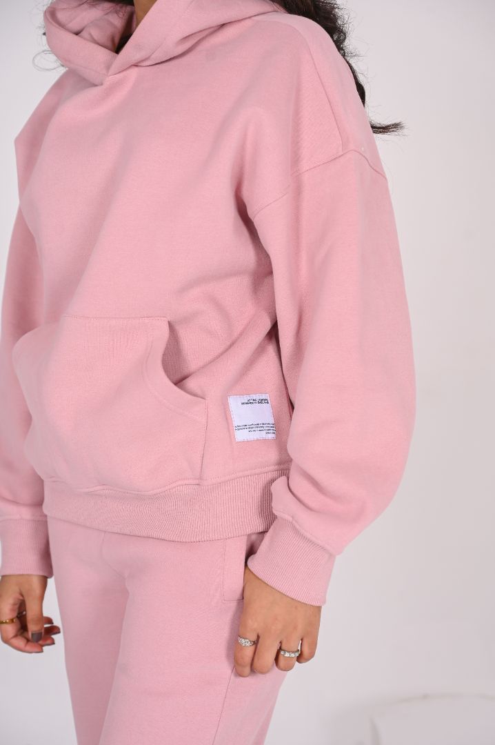 OVER SIZED SOFT PINK TRACKSUIT SET