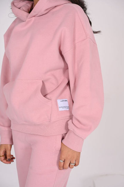 OVER SIZED SOFT PINK TRACKSUIT SET