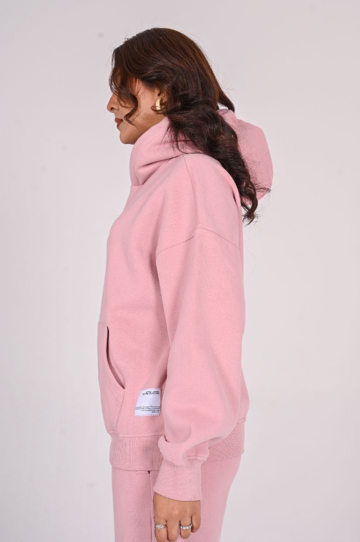 OVER SIZED SOFT PINK TRACKSUIT SET