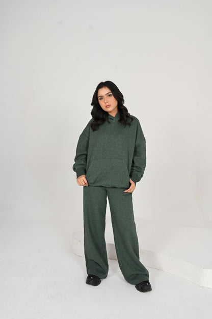 OVER SIZED DARK GREEN TRACKSUIT SET