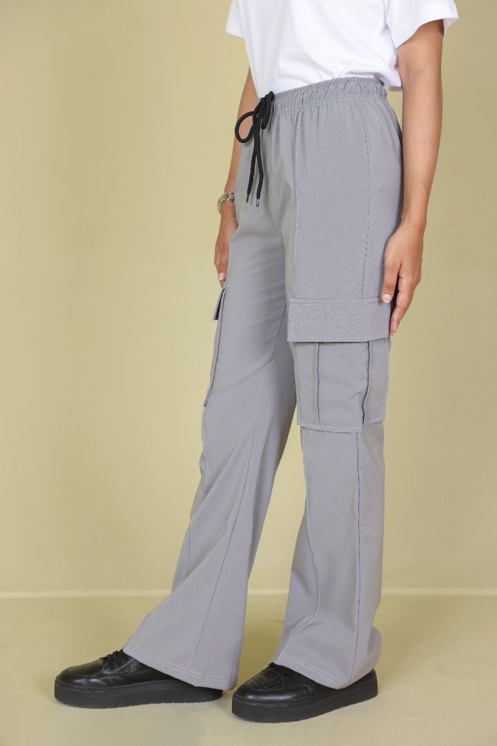 STEEL GREY POCKET JOGGER TROUSER