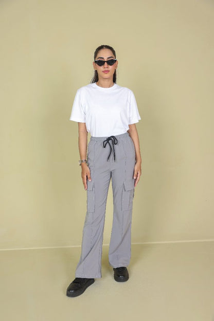 STEEL GREY POCKET JOGGER TROUSER