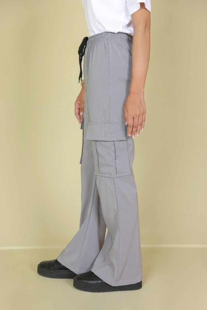 STEEL GREY POCKET JOGGER TROUSER