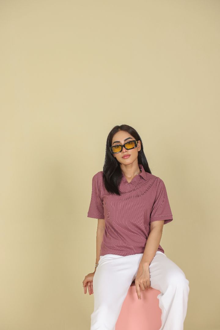 Wine Women Polo Shirt