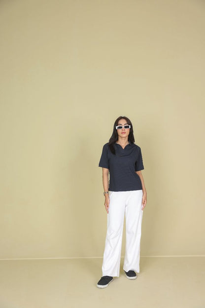 Navy Women Polo Shirt