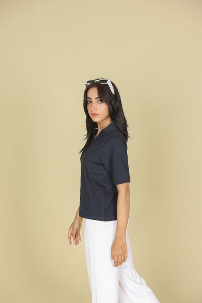 Navy Women Polo Shirt