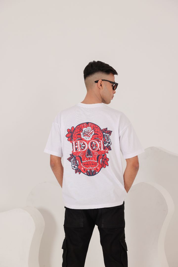 OVERSIZED WHITE IDIOL TEE