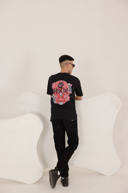 OVERSIZED BLACK IDIOL TEE