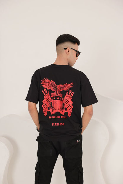 OVERSIZED BLACK EAGLE TEE