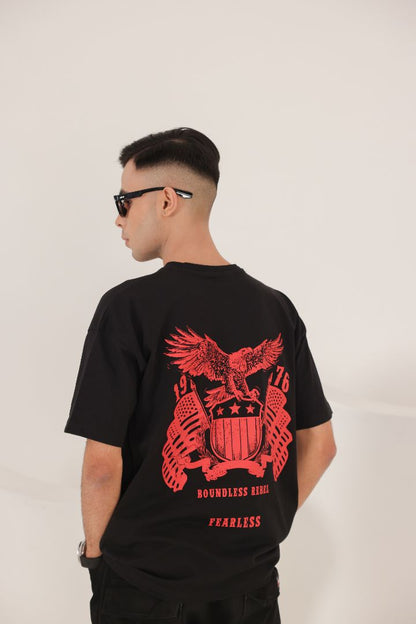 OVERSIZED BLACK EAGLE TEE