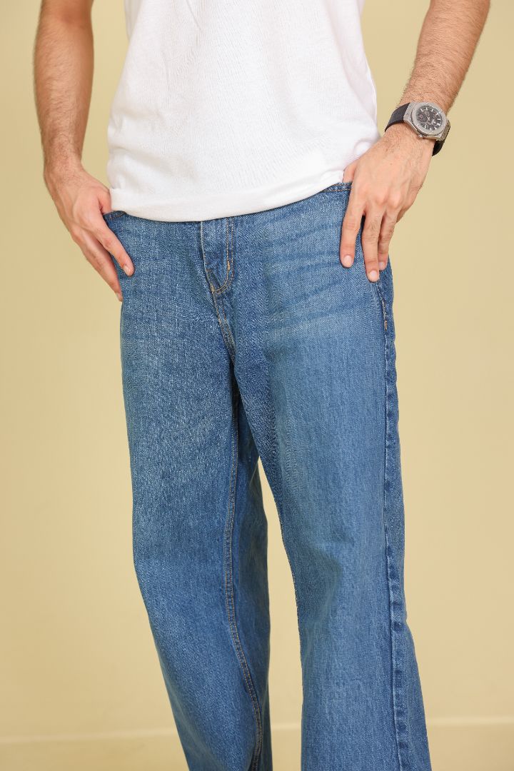 LT BLUE MENS BAGGY JEANS
