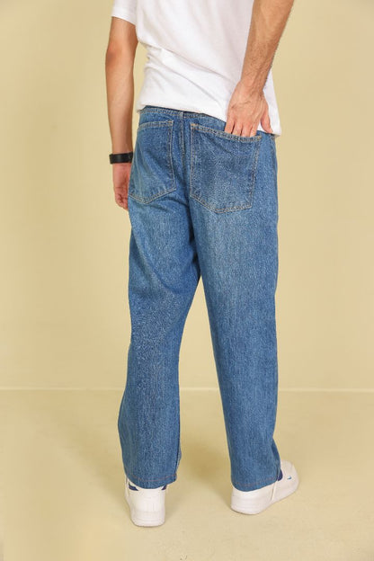 LT BLUE MENS BAGGY JEANS